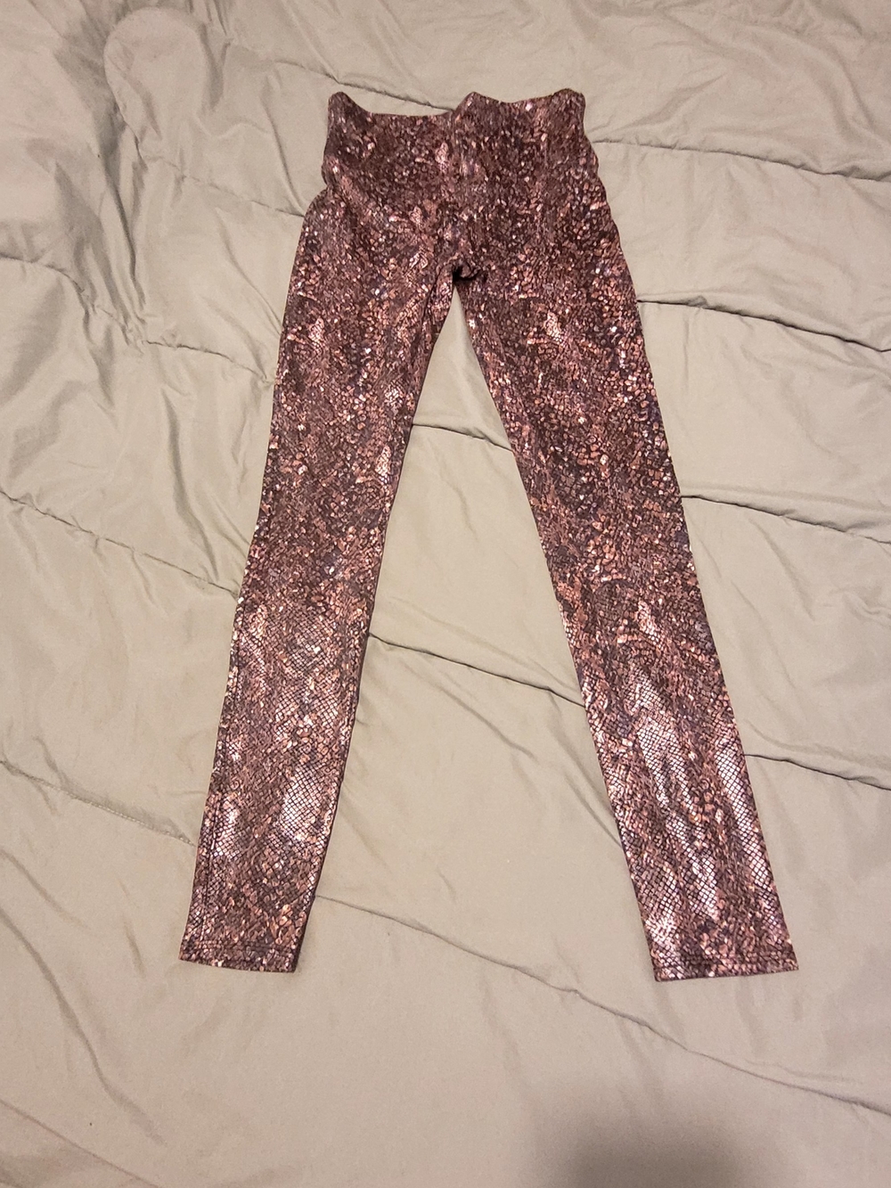 SPANX Multicolor Snake Print High-Waist Shaping Leggings Grunge Rocker Style Emo